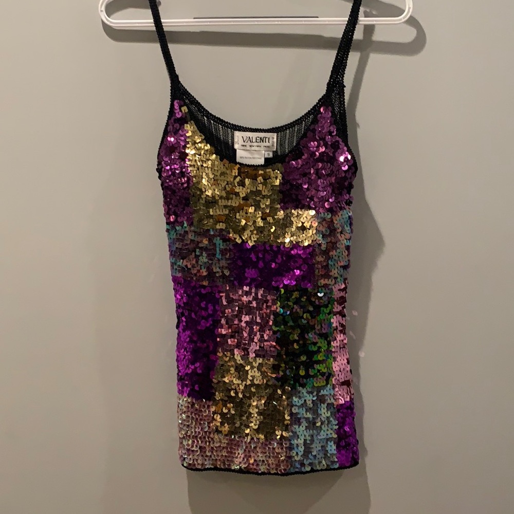 Valenti Glittery Sequin Tank Top